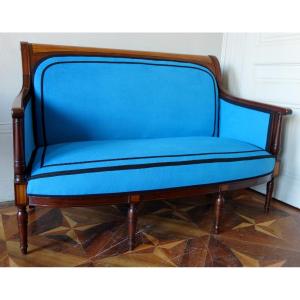 Directoire Mahogany & Lemon Tree Sofa Attributed To Jacob, Inspired By Mme Recamier At The Louvre