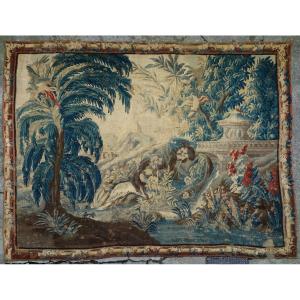 Large Louis XV Period Aubusson Tapestry, The Chinese Pagoda After Pillement 268x340cm