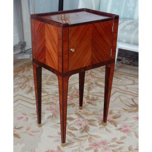 Louis XVI Salon Or Bedside Table In Rosewood Marquetry