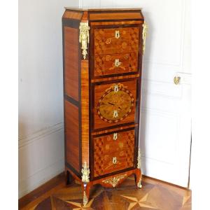 Louis XV Louis XVI Transition Period Marquetry Chiffonier Attributed To Nicolas Petit