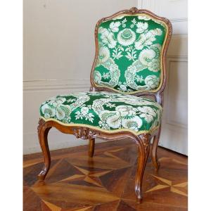 Etienne Meunier - Richly Carved Louis XV Period Living Room Chair
