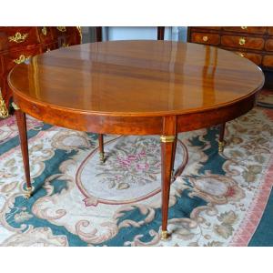 Very Large Louis XVI Style Mahogany Dining Room Table For 20p, Late 19th Century 150x420cm 
