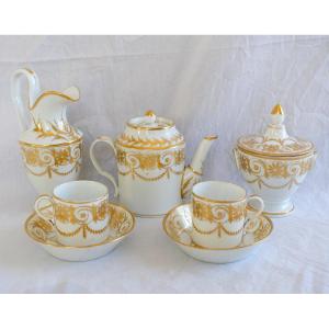 Egoiste Coffee Service In Paris Porcelain From The Directoire Consulate Period - Circa 1800