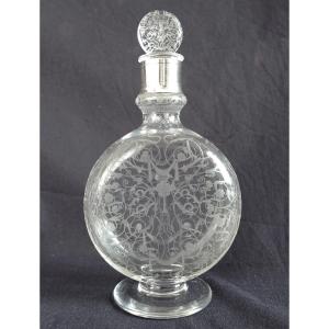 Baccarat - Michelangelo Model Liqueur Decanter Mounted In Sterling Silver, Minerva