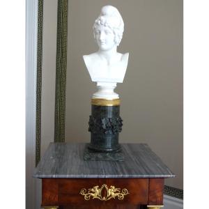 Sèvres - buste de Pâris d'après Canova en biscuit de Porcelaine et marbre - circa 1830