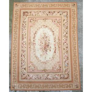 Grand tapis d'Aubusson de style Louis XVI, époque Napoléon III - 342cm x 250cm