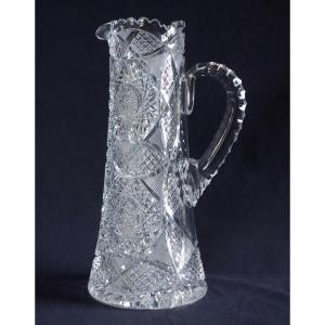 Baccarat Crystal Tall Pitcher - Canette - Rare Collector Circa 1900