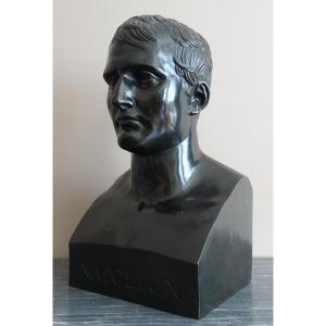 Entour. Denis Chaudet - Buste de Napoleon en Hermes - bronze fonte cire perdue d'epoque Empire