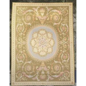 Tapis d'Aubusson de style Empire Restauration, époque XIXe - 372cm x 265cm