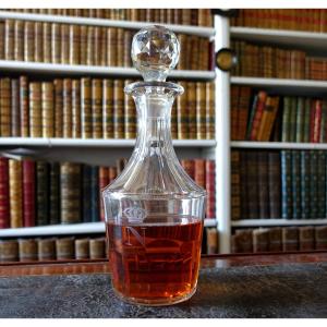 Baccarat : carafe à Cognac ou Whisky cristal du service Impérial : N & couronne de Napoleon III