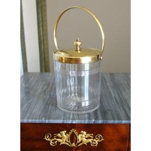 Baccarat - Cut Crystal Cookie Jar - Chicago Model From The 1916 Catalog