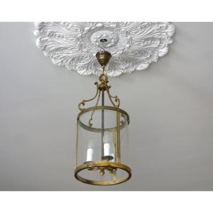 Louis XVI-style Bronze And Glass Hallway Lantern