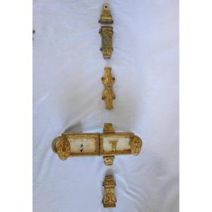 Double-door Lock For A Castle Or Mansion—gilded Bronze, Louis XVI Style, Complete