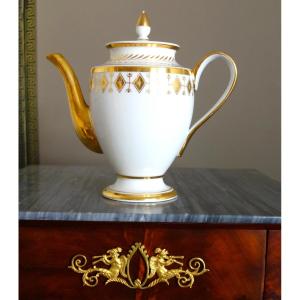 Manufacture Nast - Teapot Made Of Porcelain Gilded With Fine Gold - Empire Period
