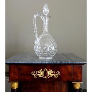 Baccarat Cut Crystal Water Jug, Juvisy Model (official Elysée Service) Label