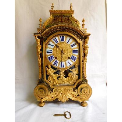 Louis XIV Marquetry Cartel Clock, Fiacre Clément - Paris, Early 18th Century Circa 1710