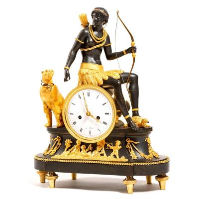 Pendule Au Nègre, Allégorie De l'Afrique - Epoque Directoire Circa 1800