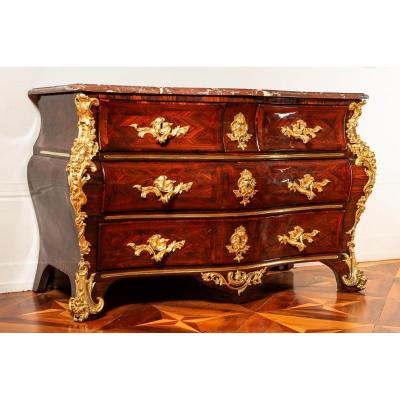 Spectacular Regence Louis XV Period Commode  Attributed To Jean Charles Saunier