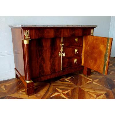 Empire Period English Mahogany Commode, Attributed To Jacob Desmalter