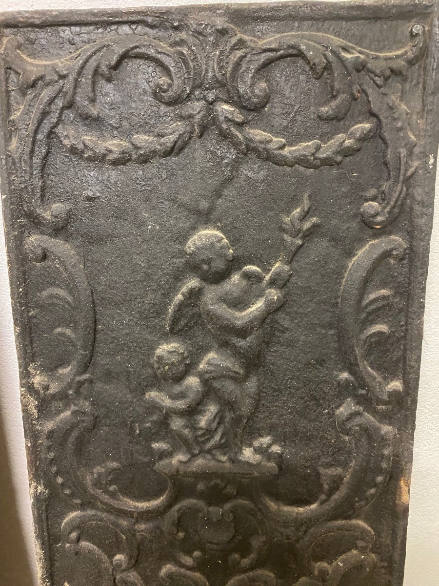 18th Century Cast Iron Firebacks / Cherubs-photo-1