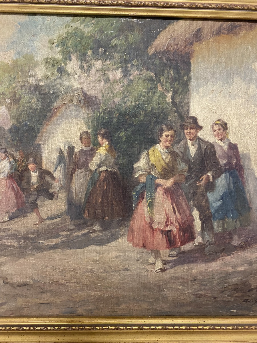 Huile sur toile Hongroise par Acs Agoston -photo-3