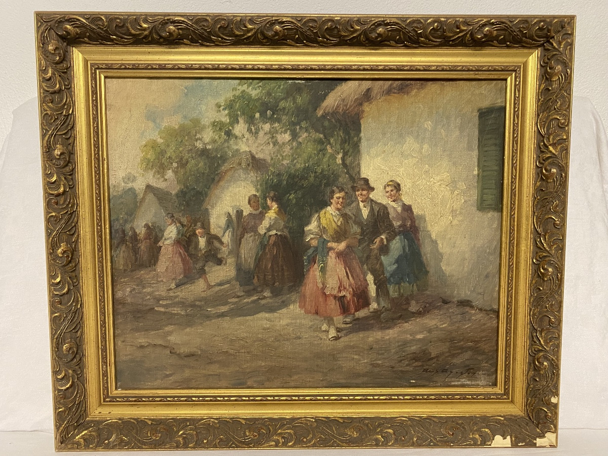 Huile sur toile Hongroise par Acs Agoston 