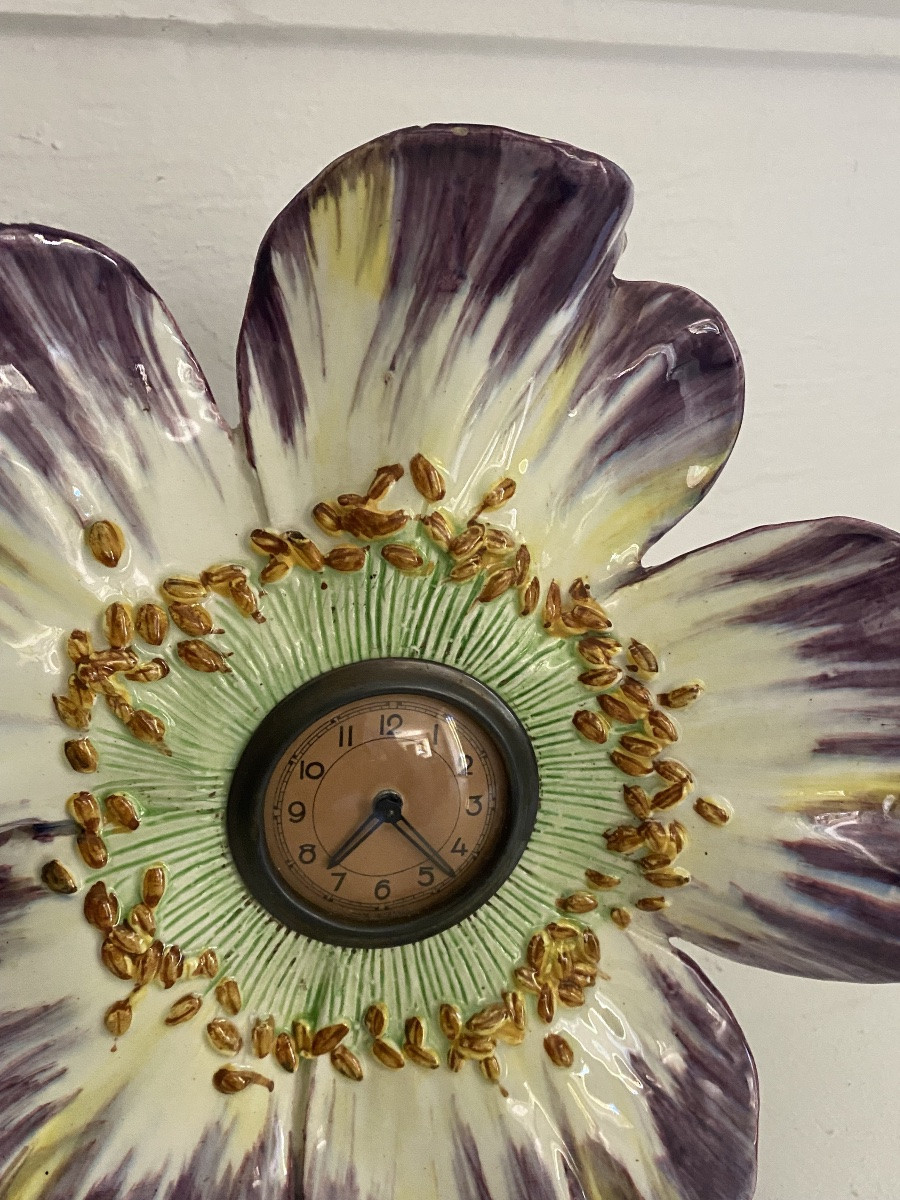 Delphin Massier Flower Pendulum In Barbotine -photo-1