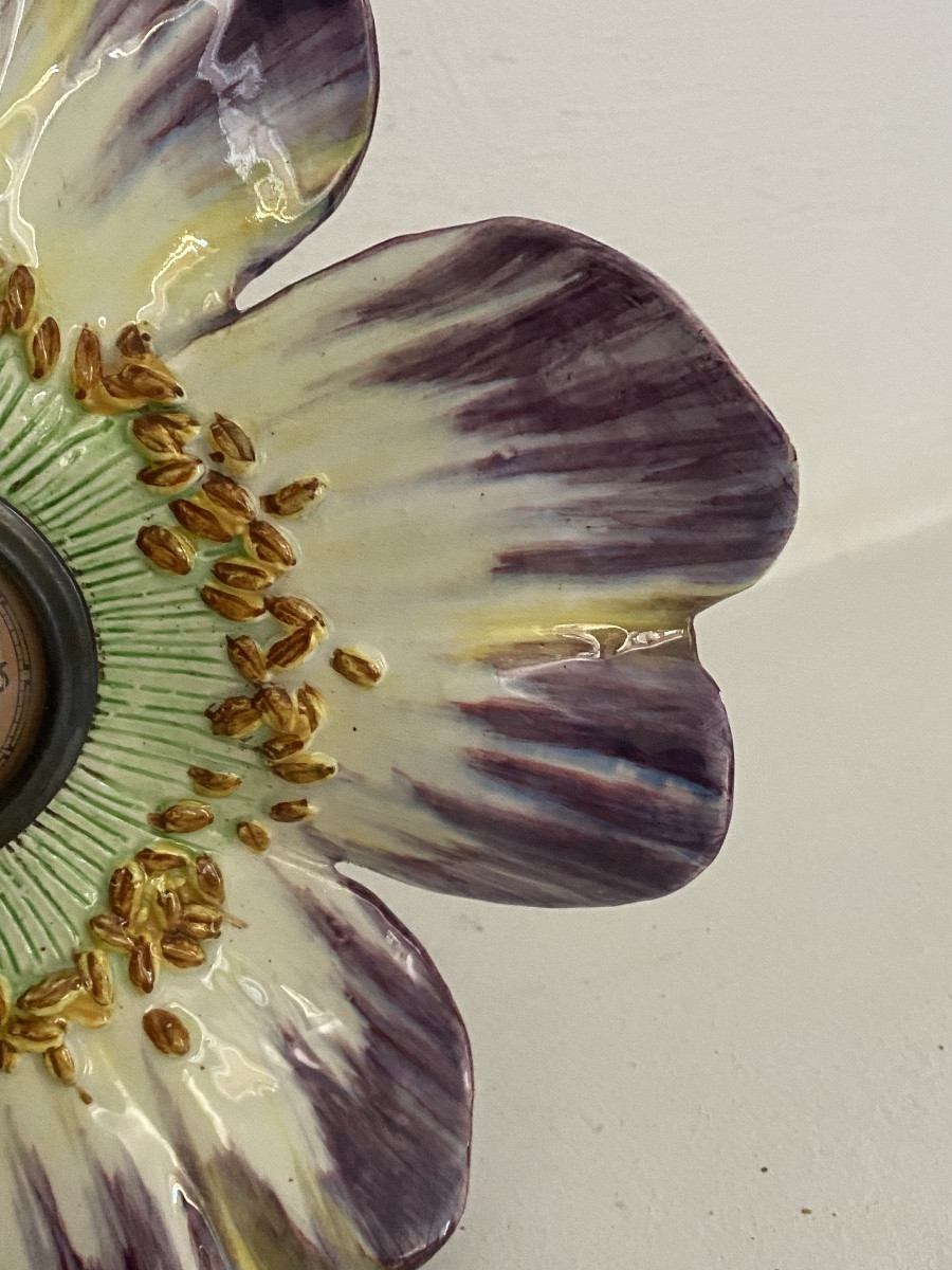 Delphin Massier Flower Pendulum In Barbotine -photo-2