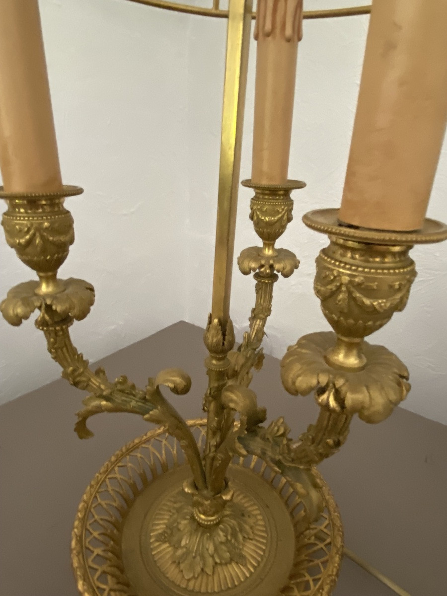 Lampe bouillotte en bronze de style LXVI -photo-4
