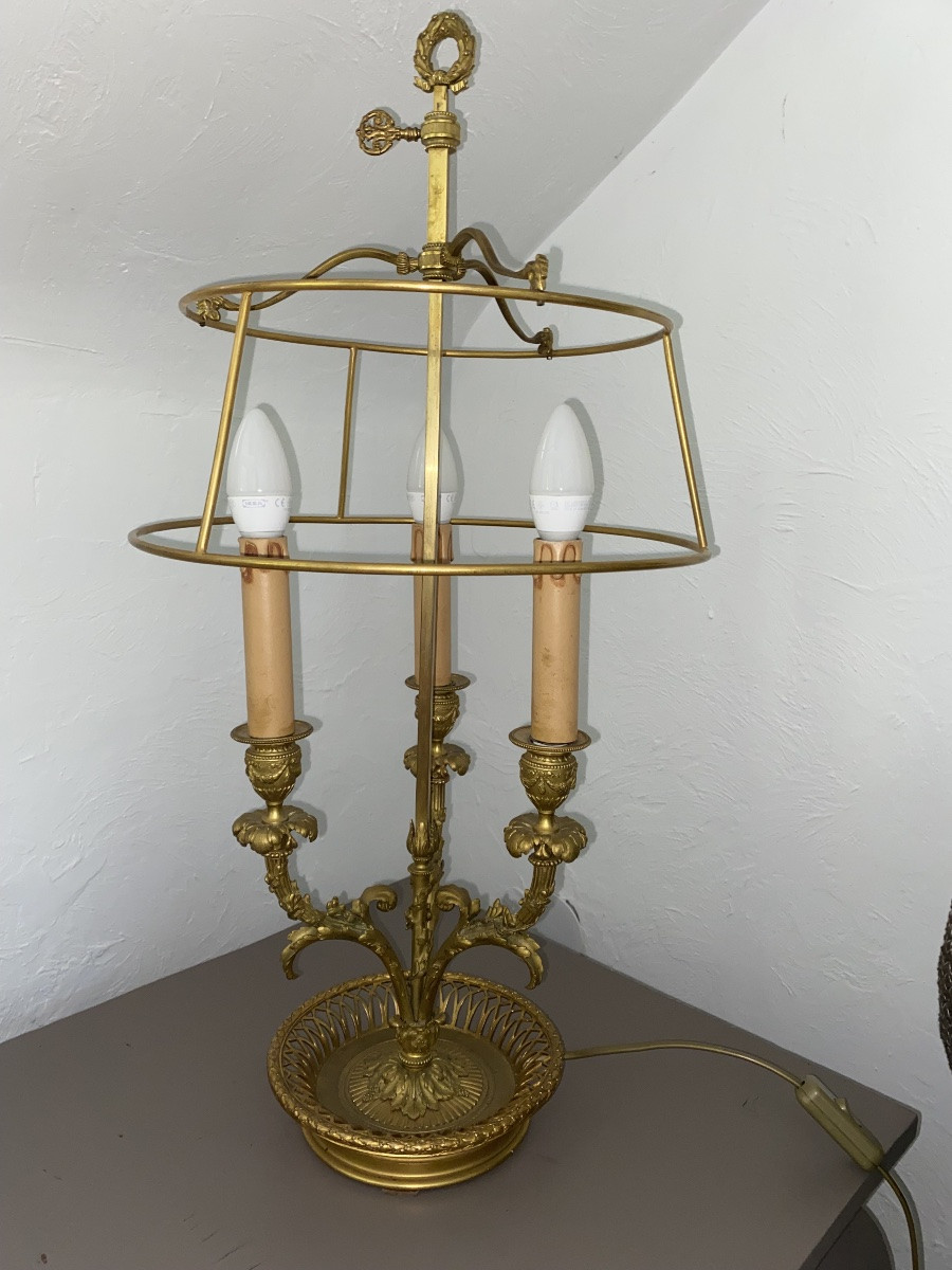 Lampe bouillotte en bronze de style LXVI -photo-7