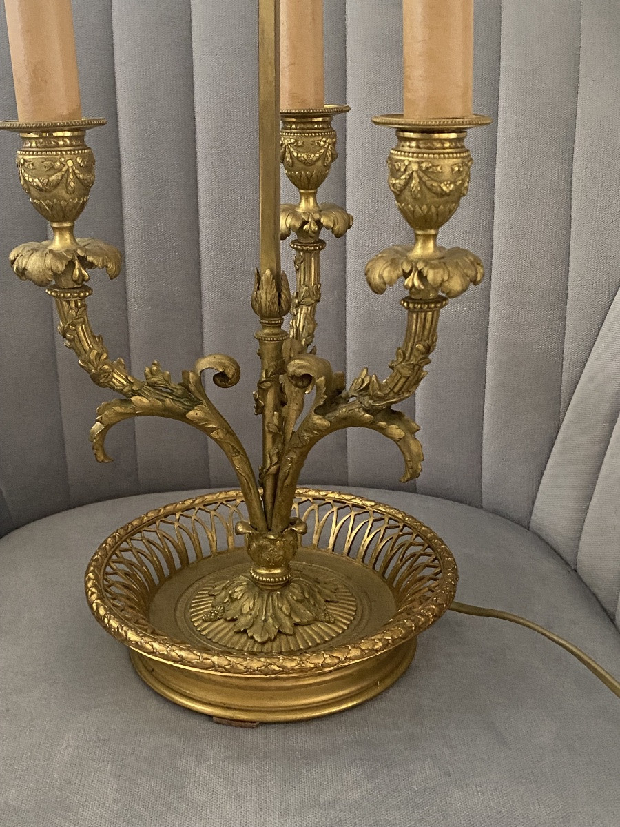 Lampe bouillotte en bronze de style LXVI -photo-8