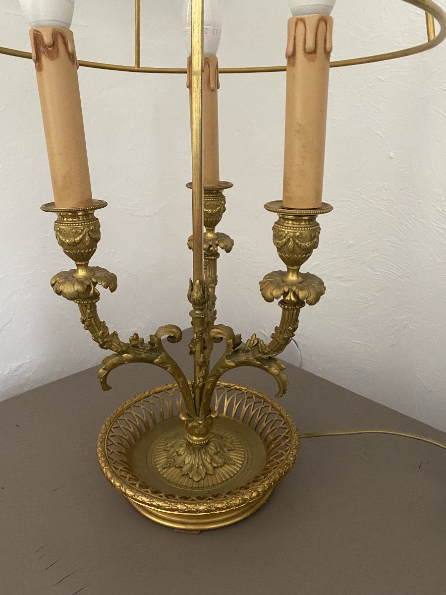 Lampe bouillotte en bronze de style LXVI 