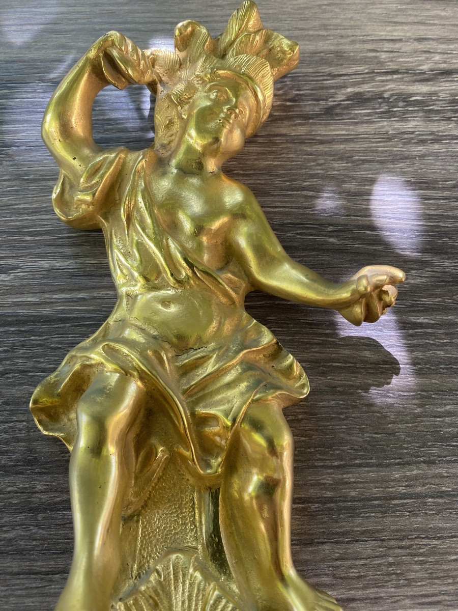 Pair Of 20th Century Regency Style Gilt Bronze Wall Lights -photo-4