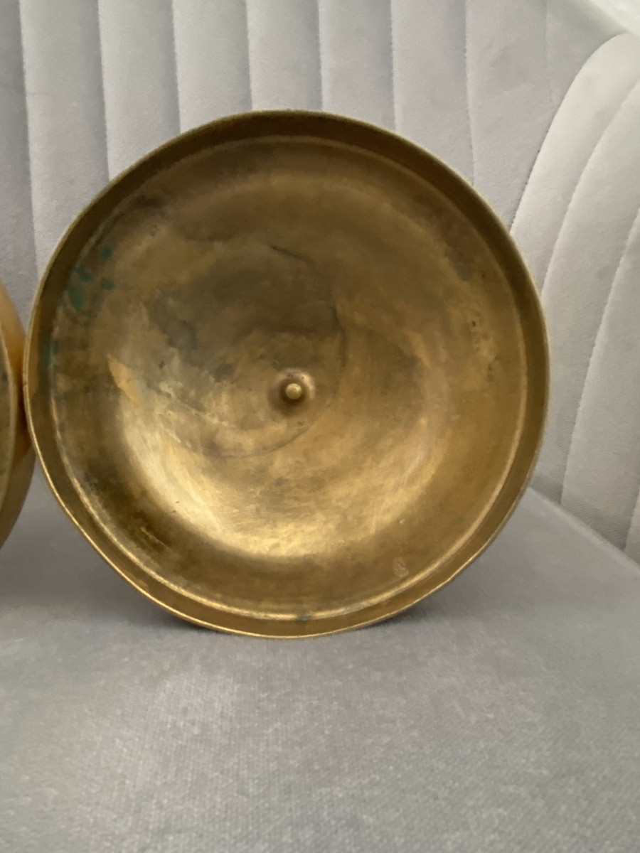 Pair Of Large Empire Ormolu Torches / Claude Galle ? -photo-3
