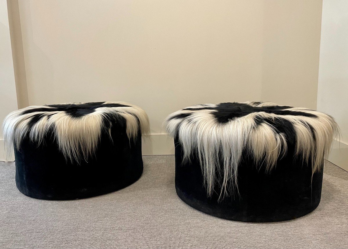 2 Poufs "70".-photo-2