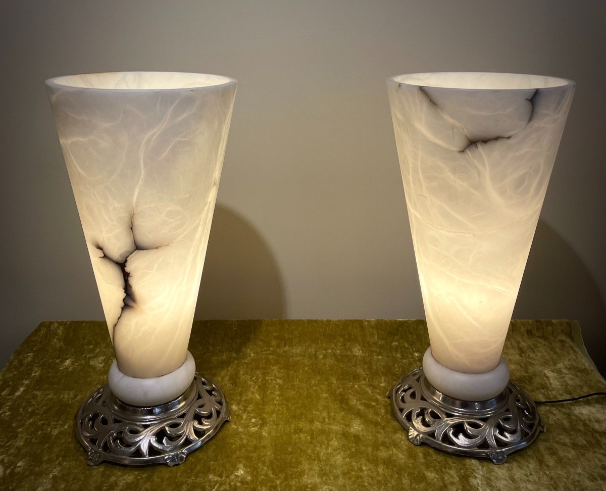 Paire De Lampe Art Déco.-photo-2