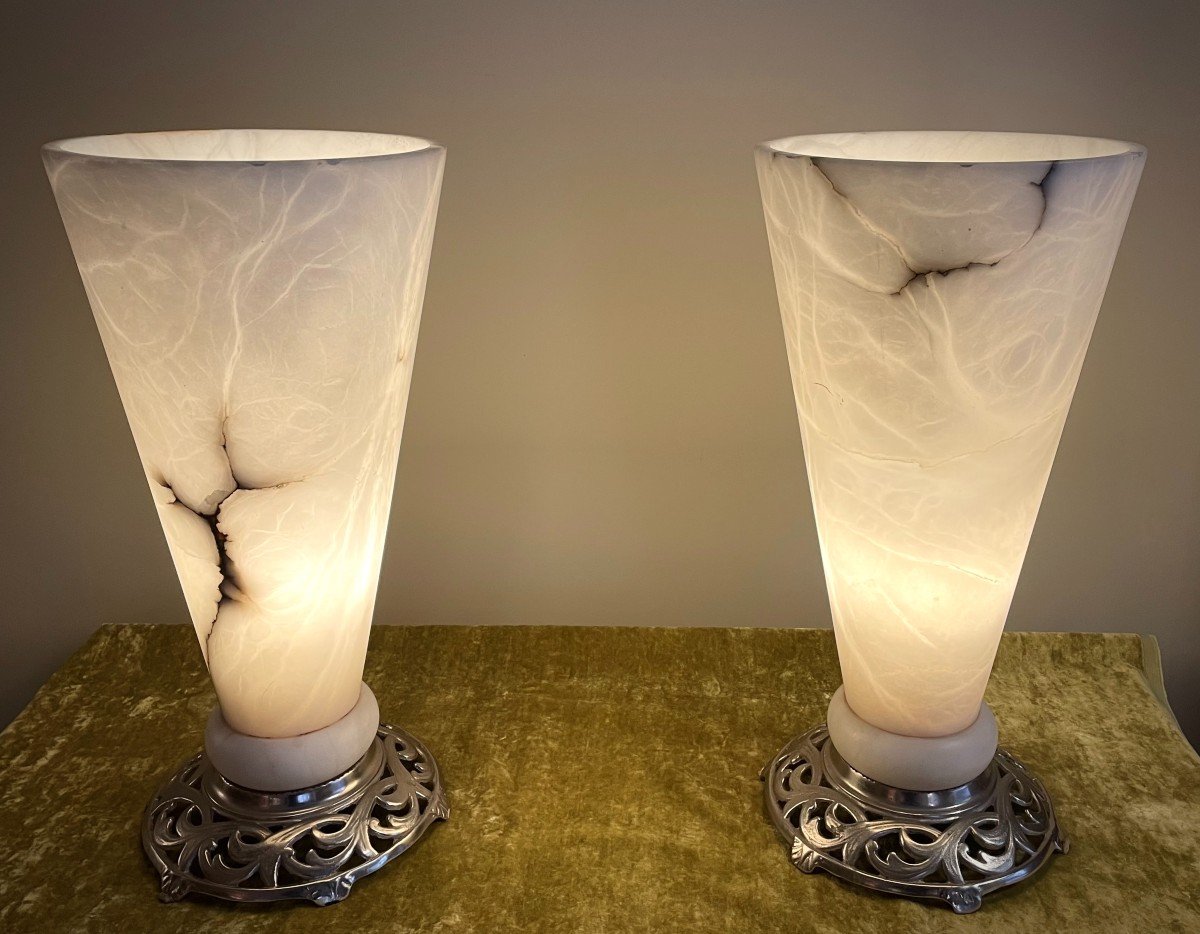 Paire De Lampe Art Déco.-photo-3