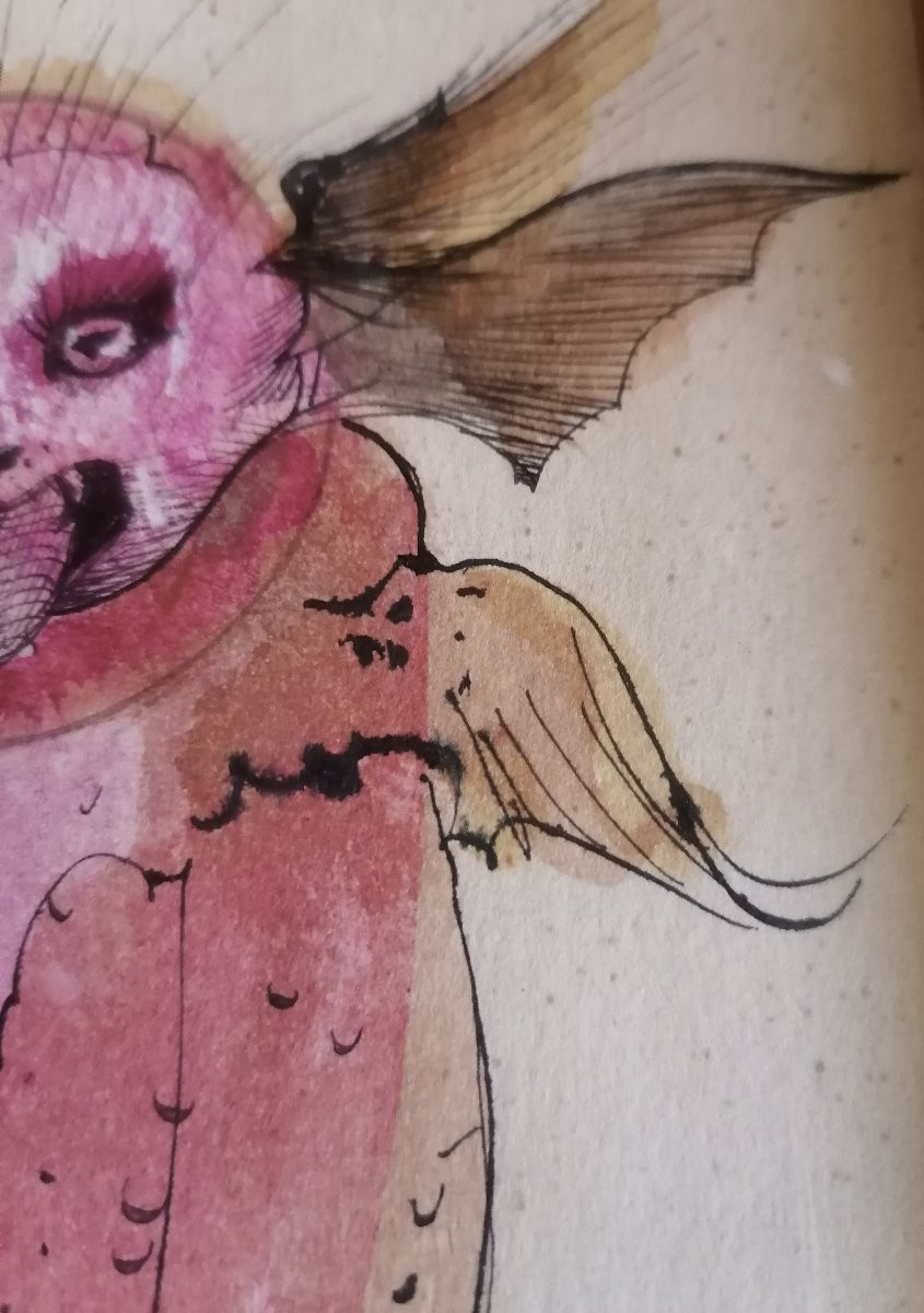 Léonor Fini  Dessin Aquarellé.-photo-2