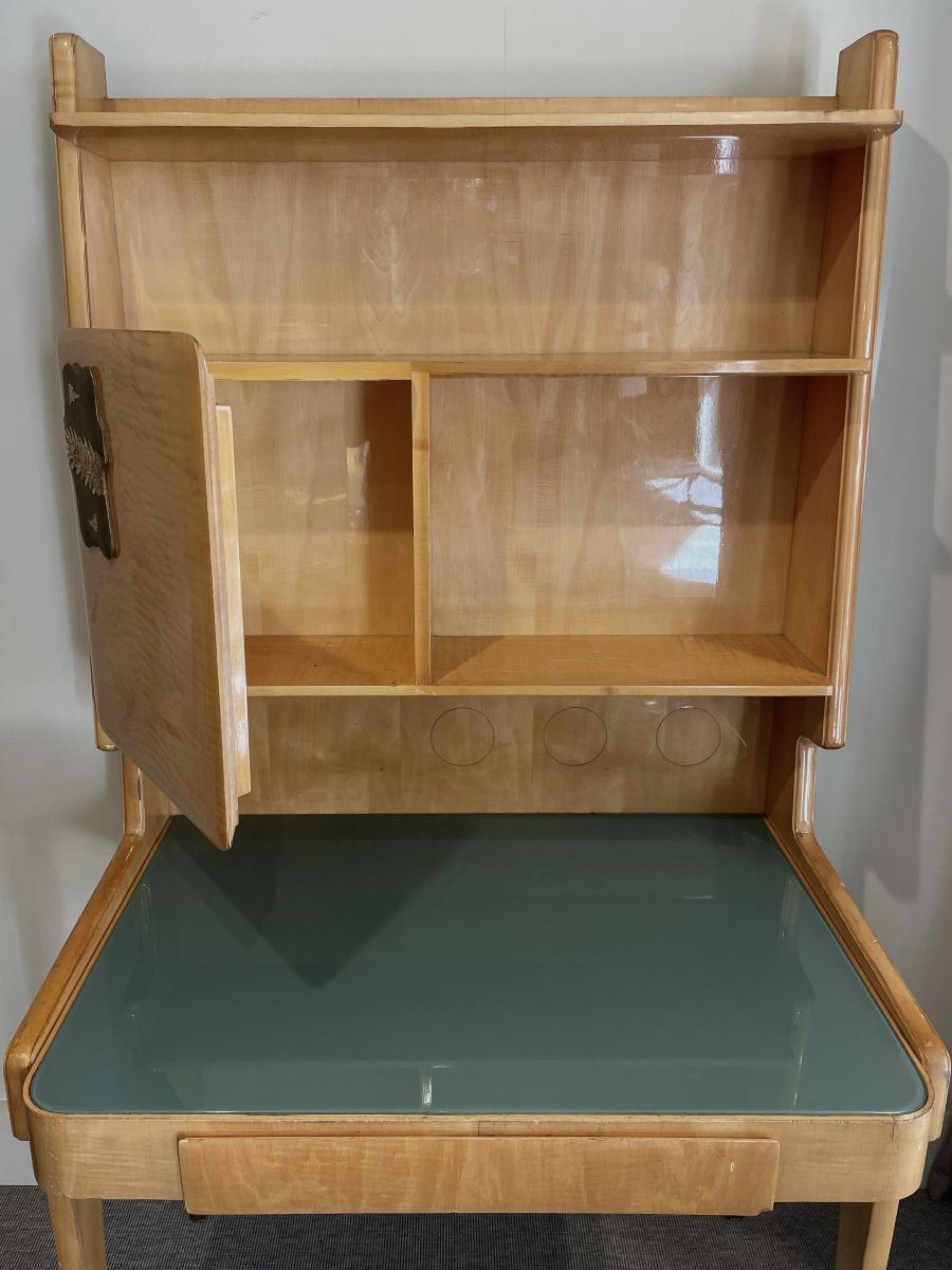 Petit bureau-bibliothèque 1950. -photo-1