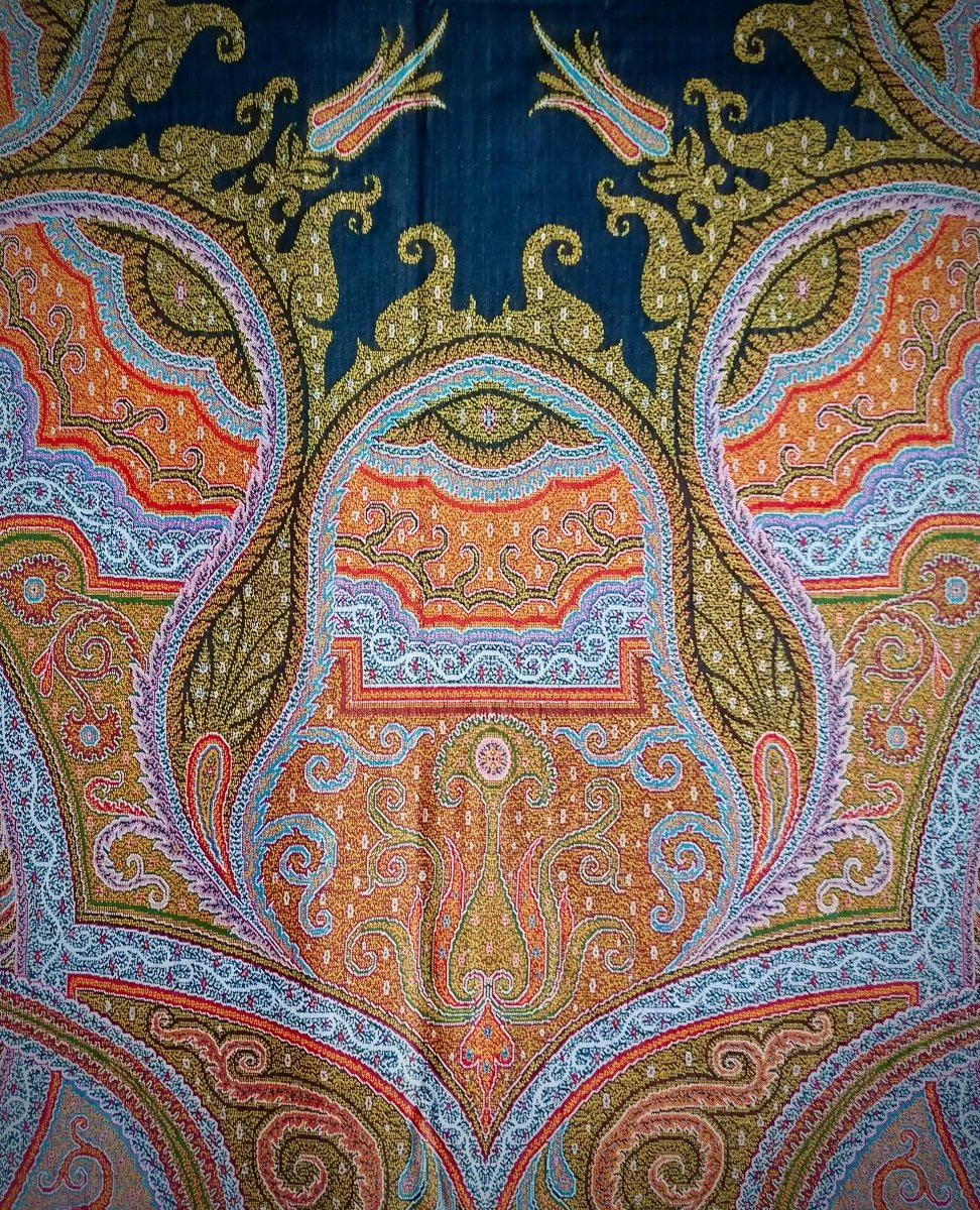 19th Century Cashmere Shawl. Paris.-photo-4