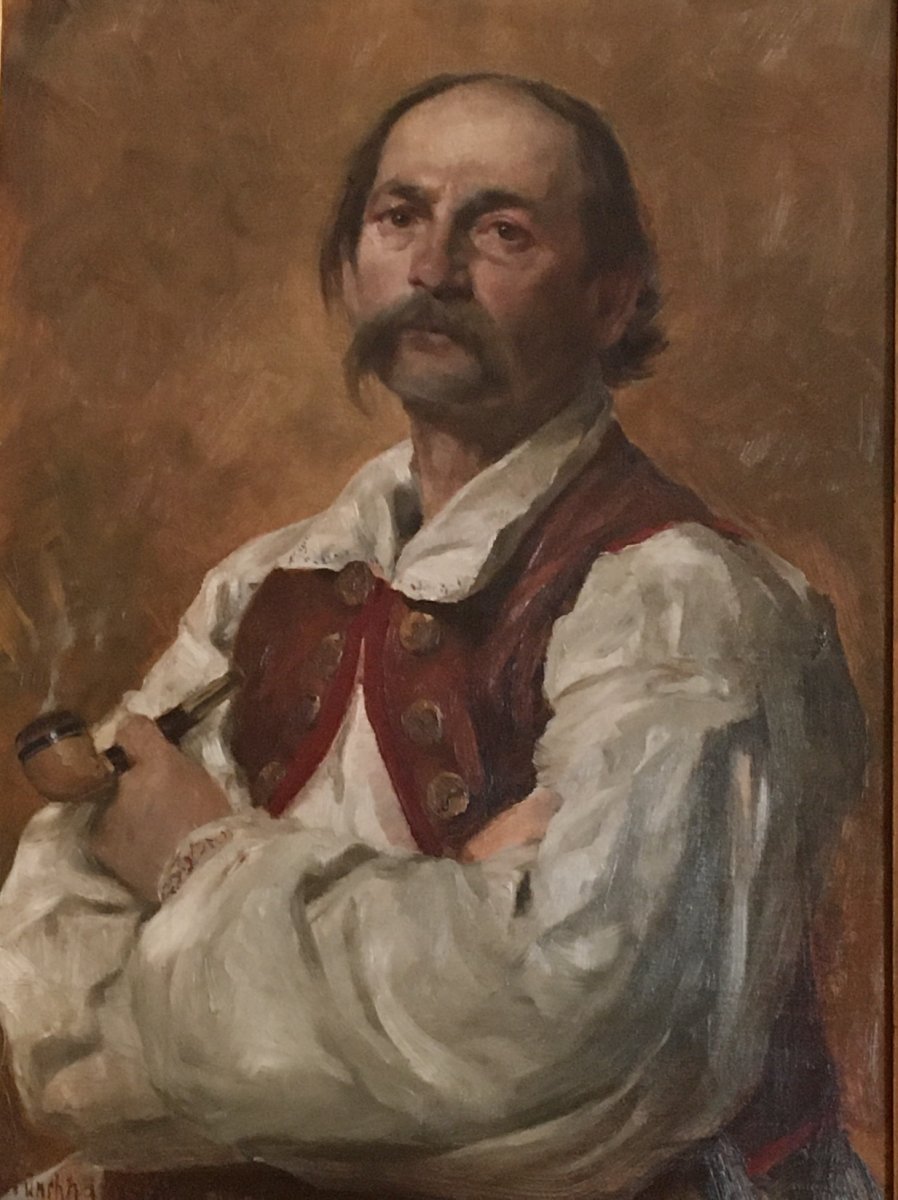 XIXth Austrian Painting Portrait Man-photo-2