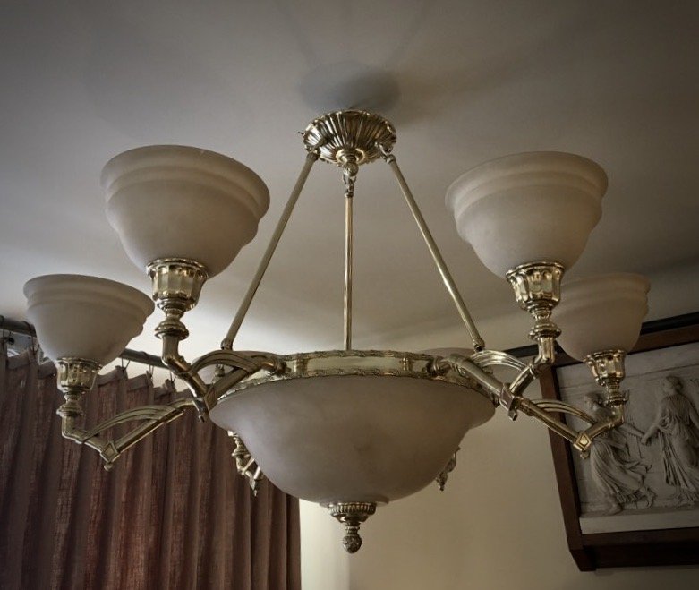 Large Neo Classic Chandelier.