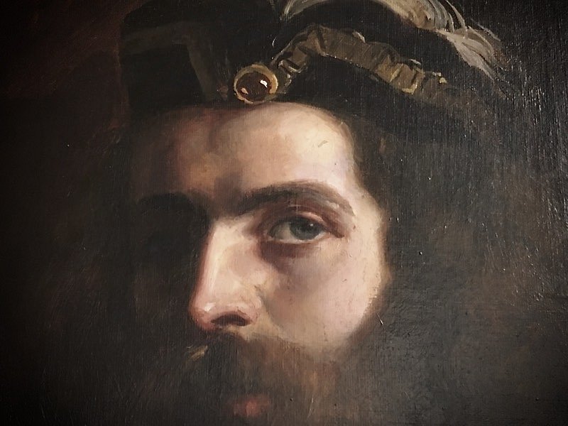 19th Century Painting Portrait Of A Man.-photo-2