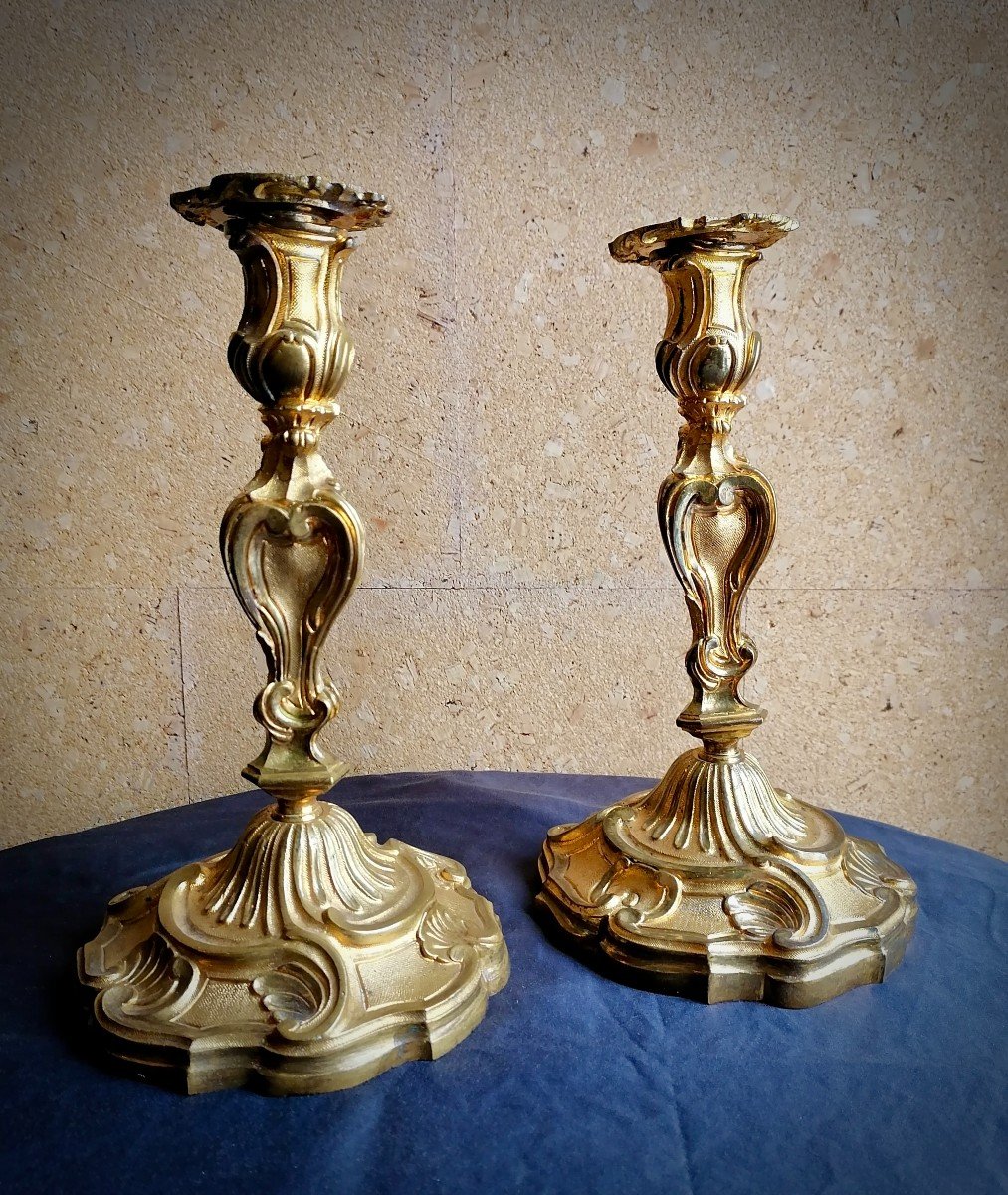 Pair Of Louis XV Candlesticks