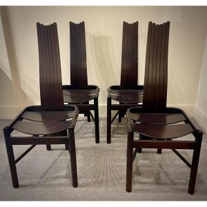 4 High Back Chairs