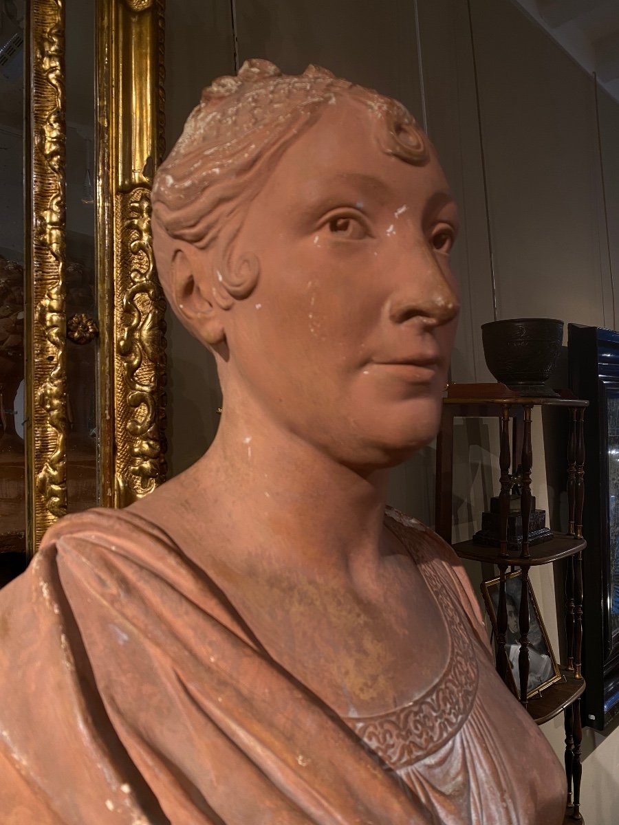 Pair Of Plastered Busts-photo-4