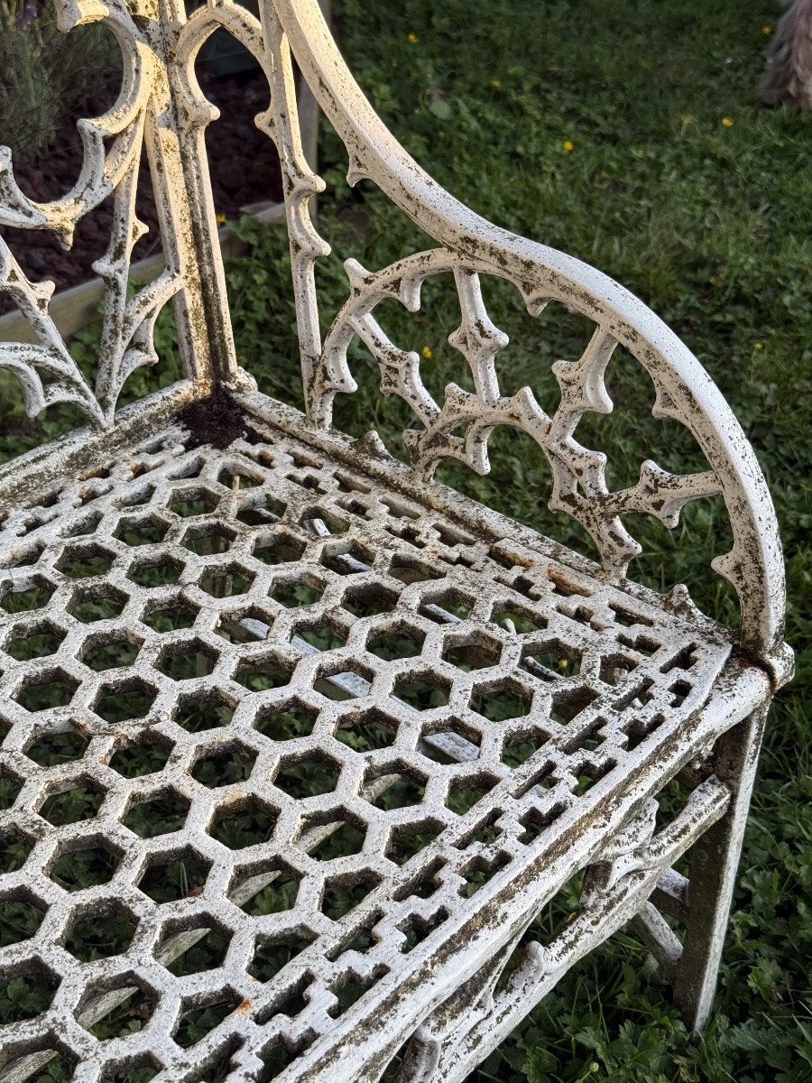 Neo-gothic Cast Iron Bench -photo-4