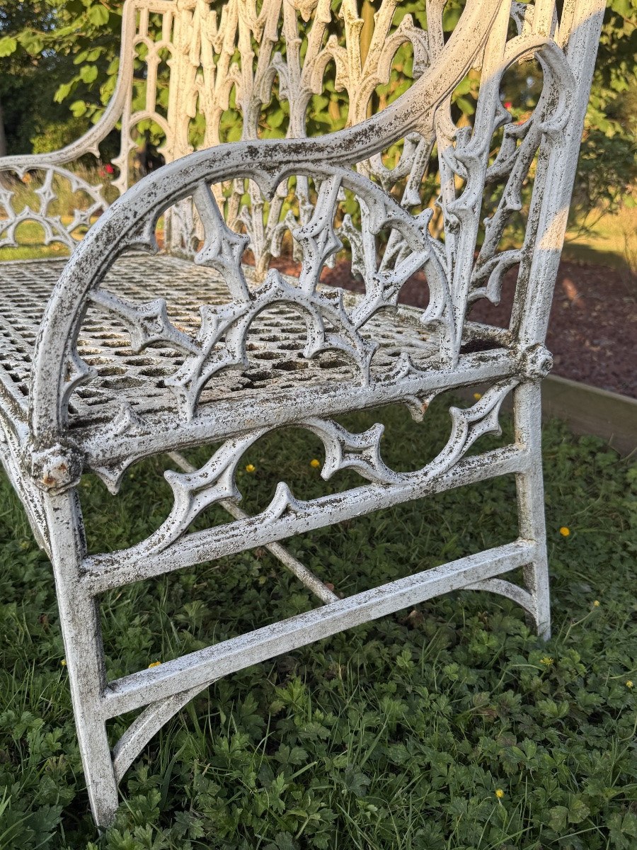 Neo-gothic Cast Iron Bench -photo-2
