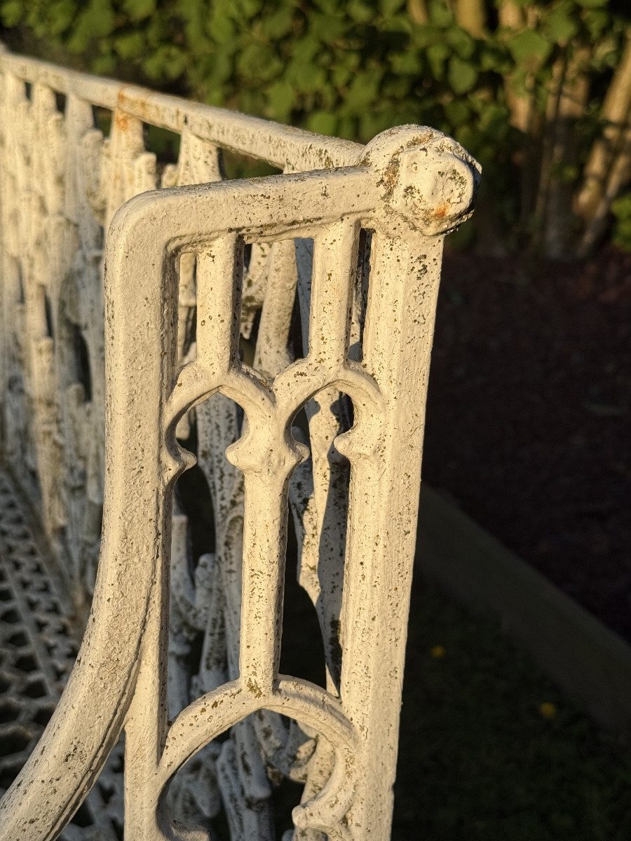 Neo-gothic Cast Iron Bench -photo-4