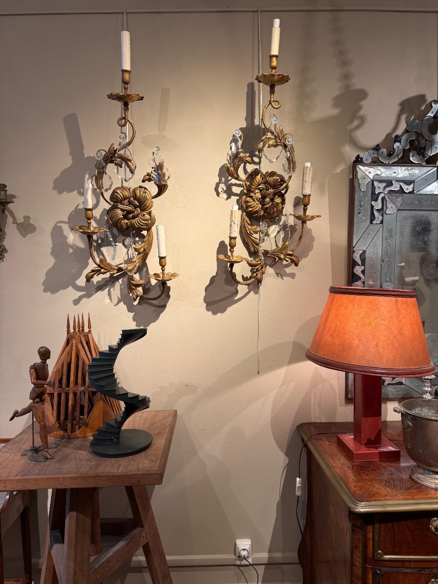 Large Pair Of Wall Lights -photo-2